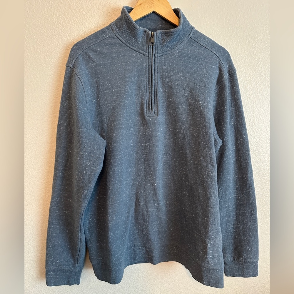 Men's Hawker Rye Light Blue Quarter-Zip Sweater - Picture 1 of 6